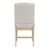 TREXM 5-Piece Retro Functional Dining Set, Round Table with a 16"W Leaf and 4 Upholstered Chairs for Dining Room and Living Room (Natural)