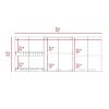 Tigard 2 Piece Kitchen Set, Syros Kitchen Island Cart + Oceana 150 Wall Cabinet Glass, White / Light Oak
